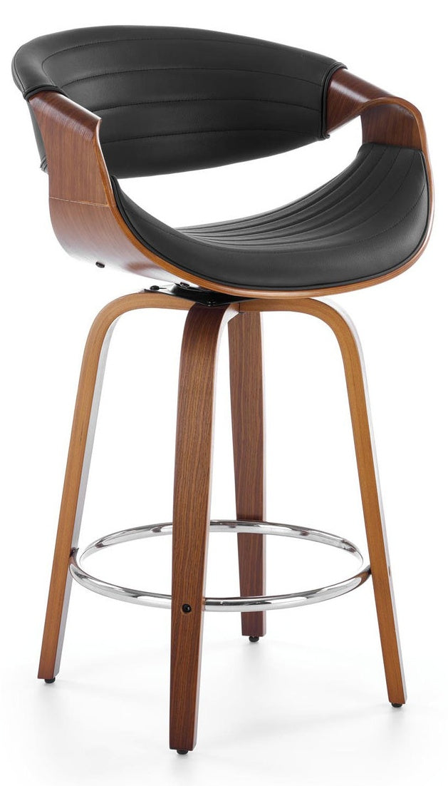 Bar Stool Aquila | size: Width: 55cm, Height: 91cm, Depth: 51cm | color: Brown/Black | image: 0 | variant: 1003032