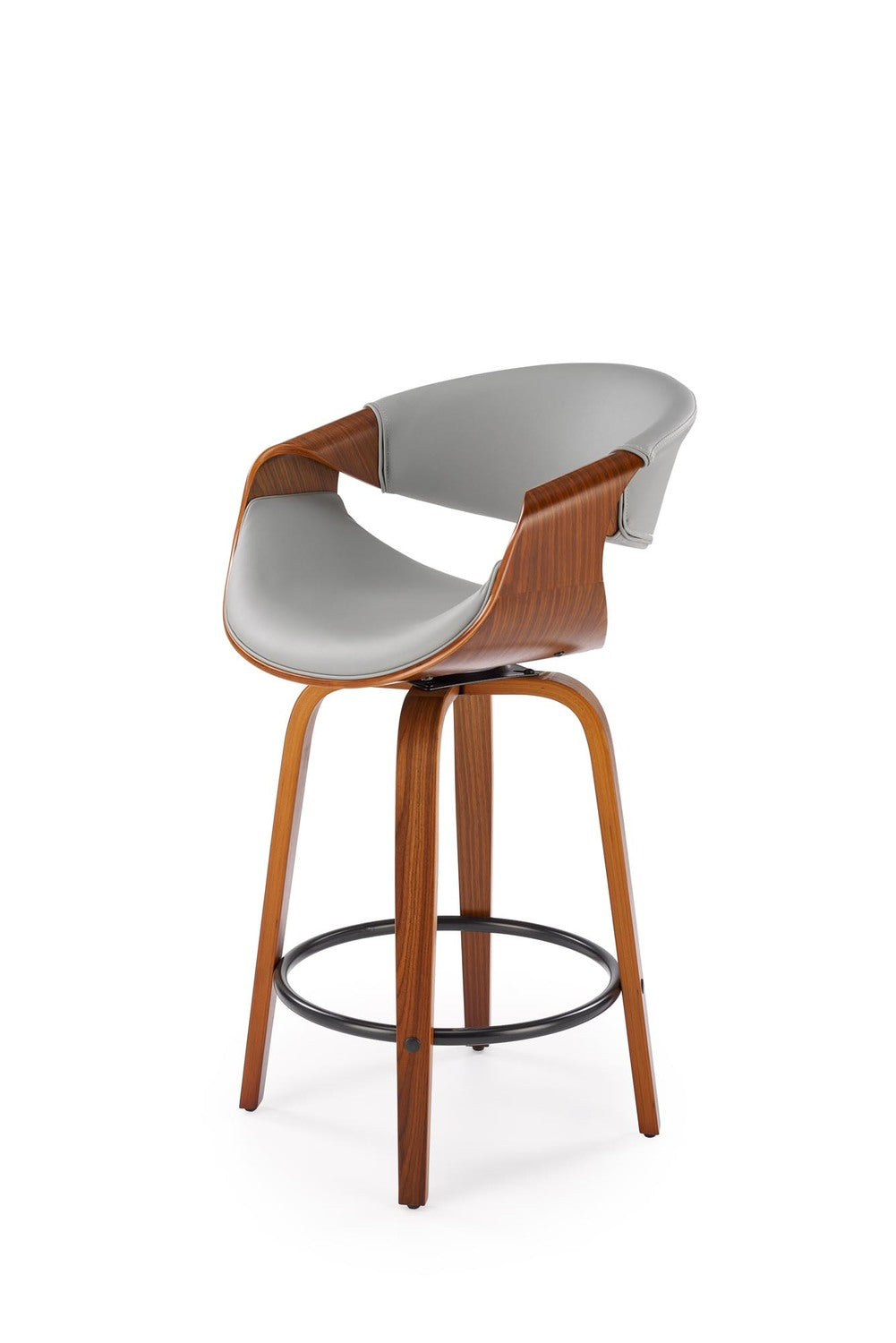 Bar Stool Aquila | size: Width: 55cm, Height: 91cm, Depth: 51cm | color: Brown/Grey | image: 2 | variant: 1003033