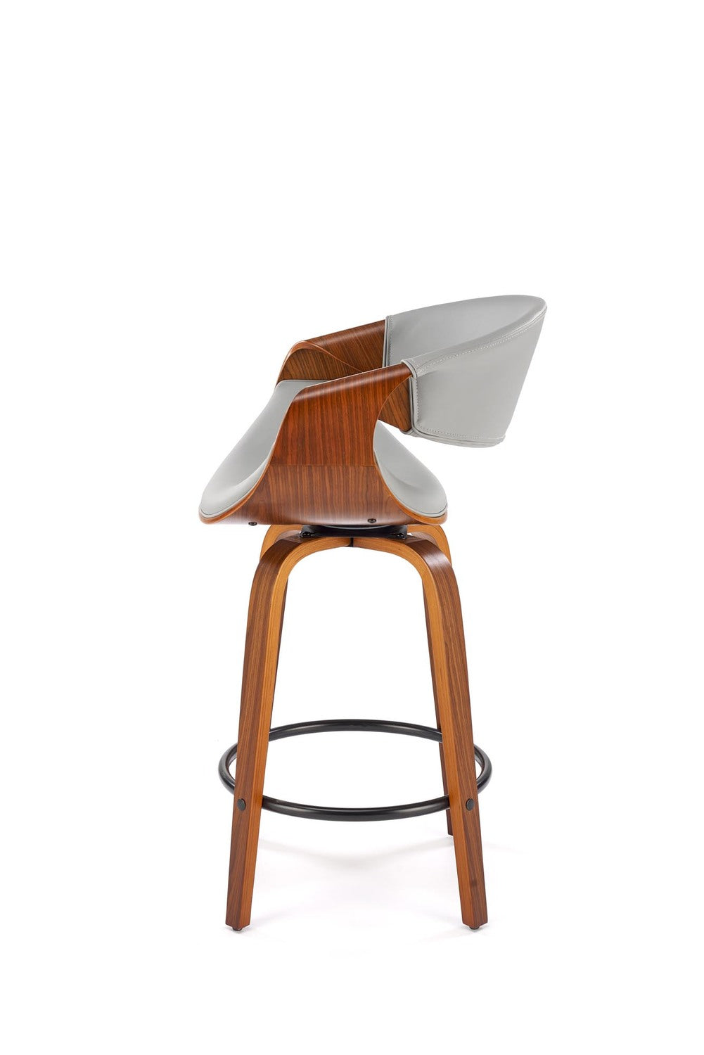 Bar Stool Aquila | size: Width: 55cm, Height: 91cm, Depth: 51cm | color: Brown/Grey | image: 3 | variant: 1003033