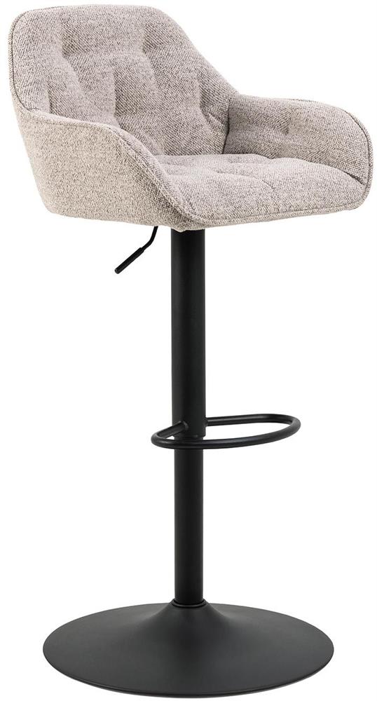 Bar Stool Brooke 1 | size: Width: 52cm, Height: 109cm, Depth: 52cm | color: Beige/Black | image: 1 | variant: 1016728