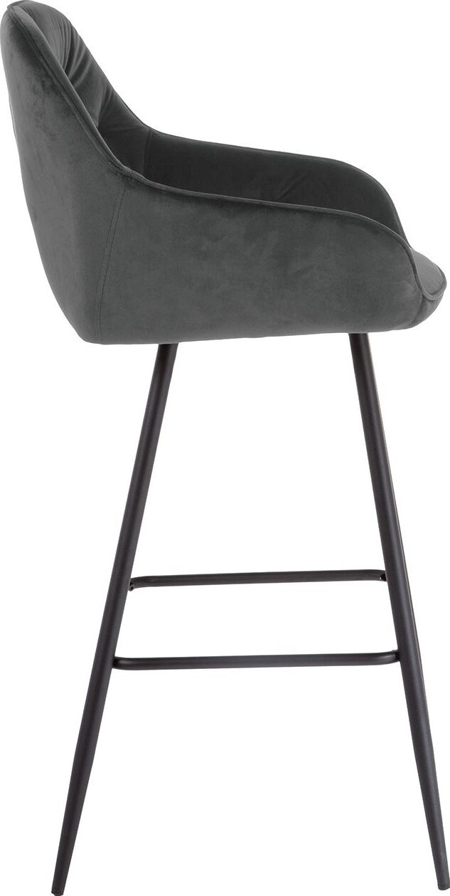 Bar Stool Burgess | size: Width: 53cm, Height: 109cm, Depth: 55cm | color: Gray | image: 3 | variant: 1001313
