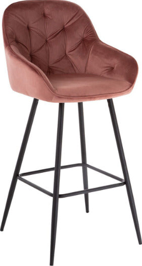 Bar Stool Burgess | size: Width: 53cm, Height: 109cm, Depth: 55cm | color: Pink | image: 1 | variant: 1001314