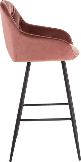 Bar Stool Burgess | size: Width: 53cm, Height: 109cm, Depth: 55cm | color: Pink | image: 3 | variant: 1001314