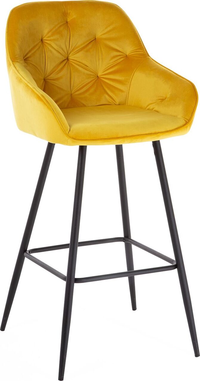 Bar Stool Burgess | size: Width: 53cm, Height: 109cm, Depth: 55cm | color: Yellow | image: 1 | variant: 1001312