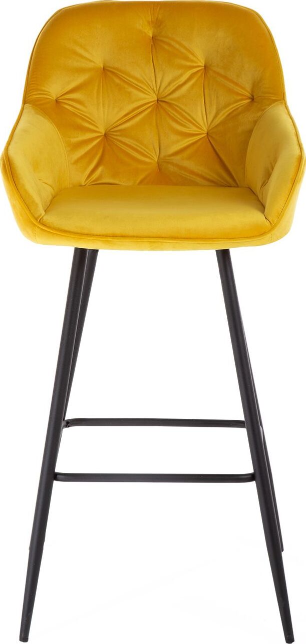 Bar Stool Burgess | size: Width: 53cm, Height: 109cm, Depth: 55cm | color: Yellow | image: 2 | variant: 1001312