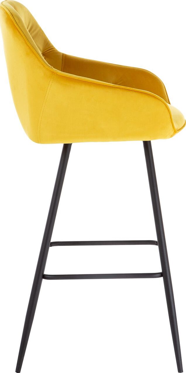 Bar Stool Burgess | size: Width: 53cm, Height: 109cm, Depth: 55cm | color: Yellow | image: 3 | variant: 1001312