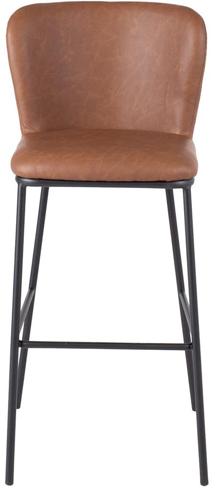 Bar Stool Caerleon | size: Width: 47cm, Height: 104cm, Depth: 51cm | color: Brown/Black | image: 2 | variant: 1001349