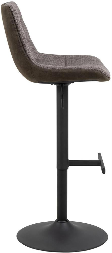 Bar Stool East Jurmala | size: Width: 47cm, Height: 95cm, Depth: 52.5cm | color: Brown/Black | image: 2 | variant: 1005967