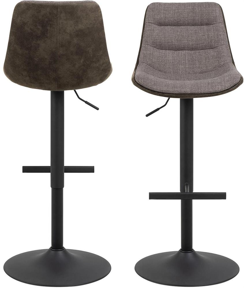 Bar Stool East Jurmala | size: Width: 47cm, Height: 95cm, Depth: 52.5cm | color: Brown/Black | image: 7 | variant: 1005967