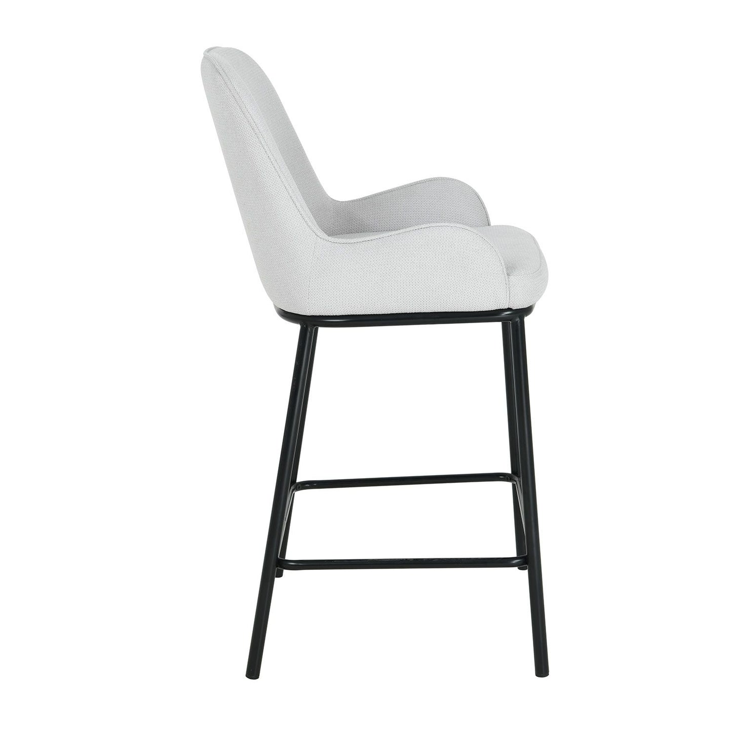 Bar Stool East Poitiers | size: Width: 56cm, Height: 98.5cm, Depth: 51cm | color: Gray | image: 2 | variant: 1006482