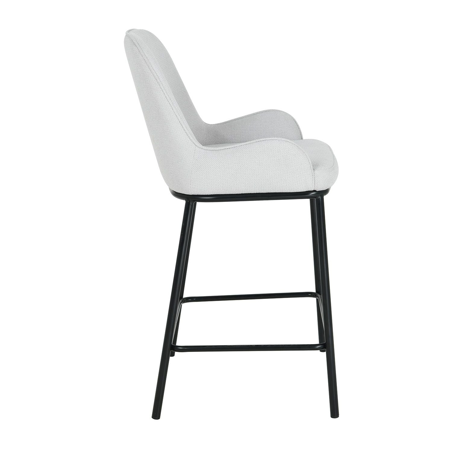 Bar Stool East Poitiers | size: Width: 56cm, Height: 98.5cm, Depth: 51cm | color: Gray | image: 2 | variant: 1006482