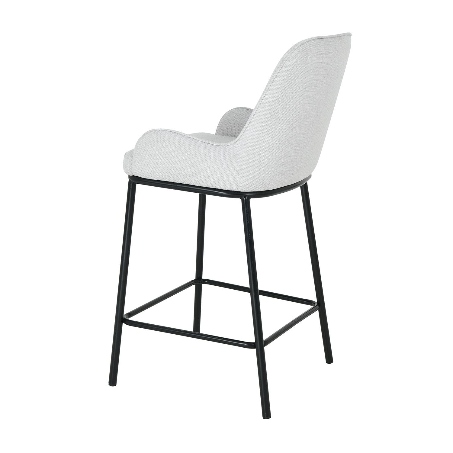 Bar Stool East Poitiers | size: Width: 56cm, Height: 98.5cm, Depth: 51cm | color: Gray | image: 3 | variant: 1006482
