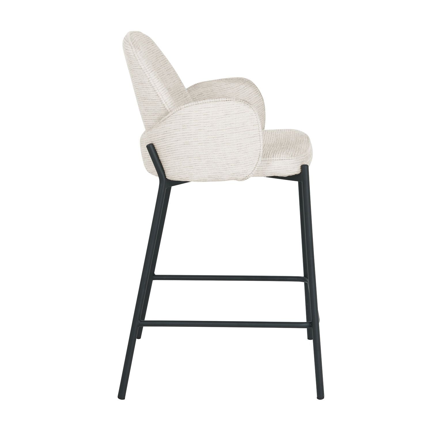 Bar Stool East Ravenna | size: Width: 50cm, Height: 95cm, Depth: 52cm | color: Beige | image: 2 | variant: 1006480