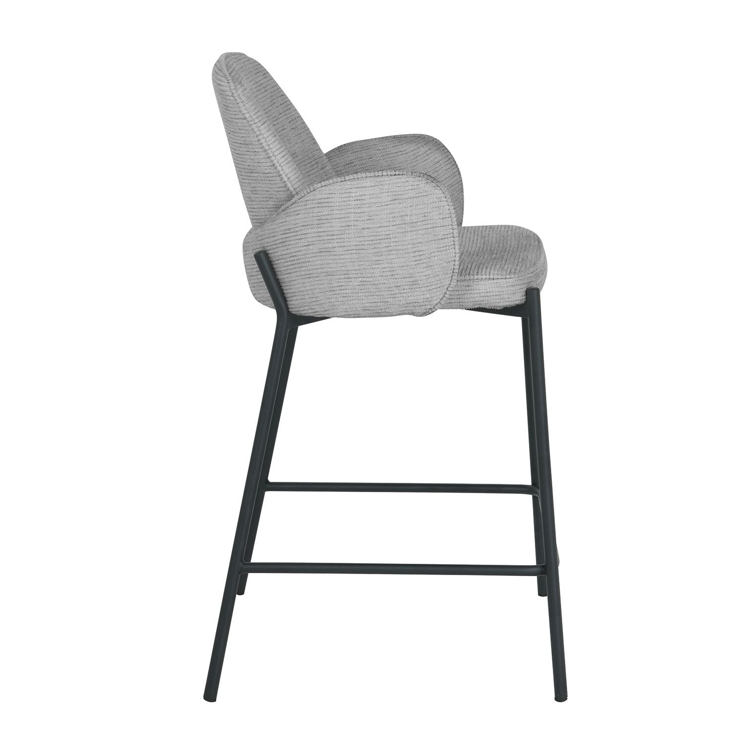 Bar Stool East Ravenna | size: Width: 50cm, Height: 95cm, Depth: 52cm | color: Gray | image: 2 | variant: 1006481