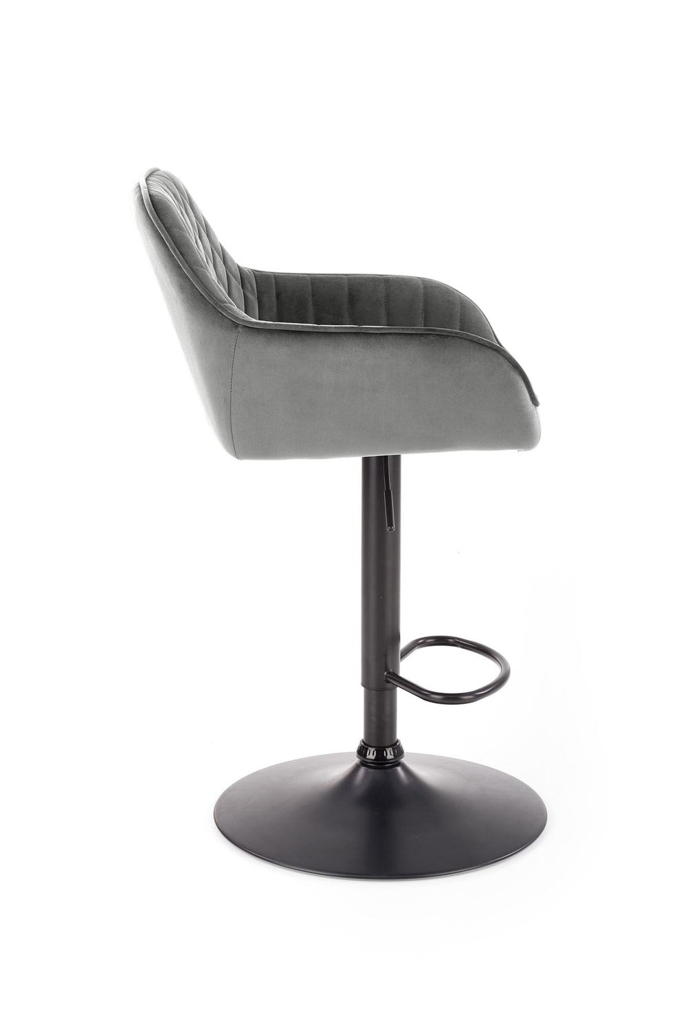 Bar Stool Forli | size: Width: 55cm, Height: 114cm, Depth: 55cm | color: Gray | image: 3 | variant: 1002998