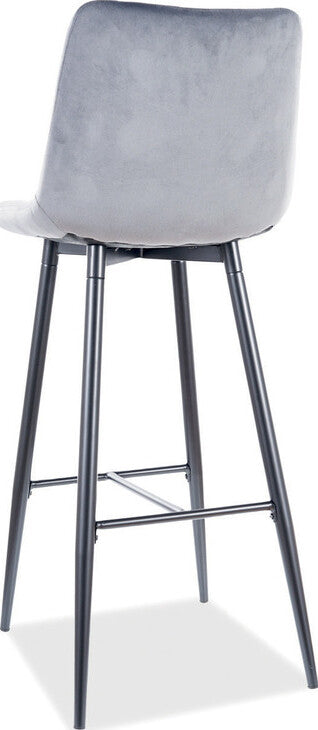 Bar Stool Harlow | size: Length: 37cm, Width: 45cm, Height: 109cm, Depth: 37cm | color: Gray | image: 2 | variant: 1004237