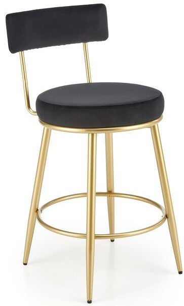 Bar Stool Macerata | size: Width: 45cm, Height: 90cm, Depth: 54cm | color: Black | image: 0 | variant: 1003016