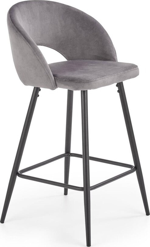 Bar Stool Reggio Calabria | size: Length: 48cm, Width: 48cm, Height: 98cm, Depth: 49cm | color: Gray | image: 8 | variant: 1003061