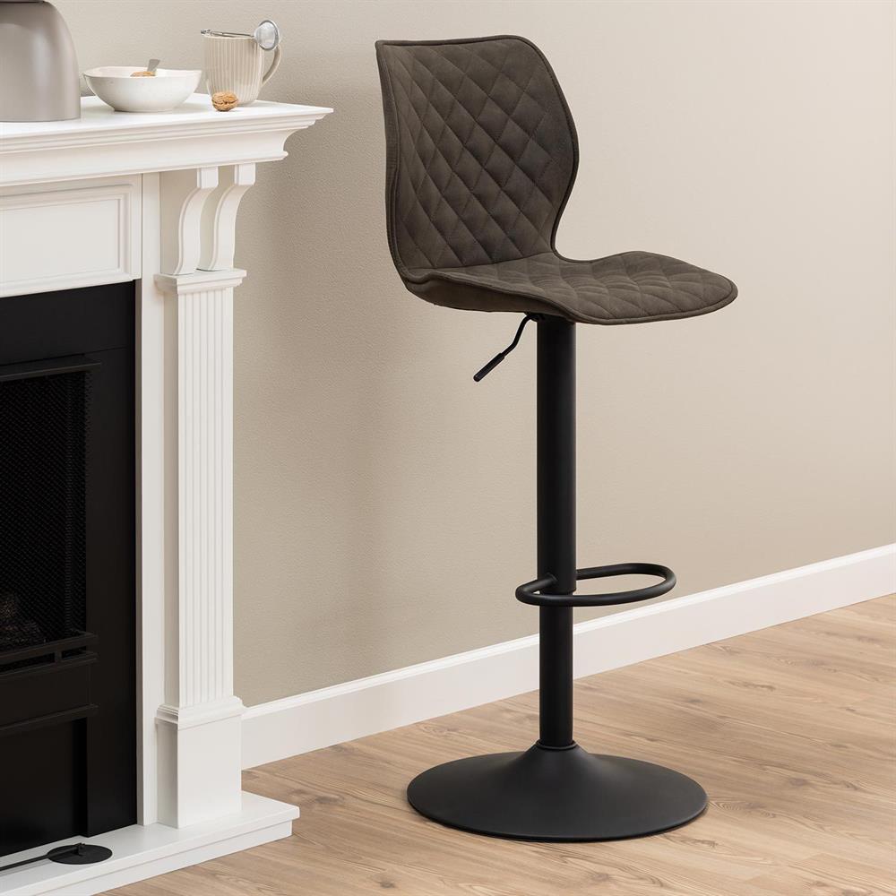 Bar Stool Sittingbourne | size: Width: 45.5cm, Height: 116cm, Depth: 50.5cm | color: Brown/Black | image: 8 | variant: 1005974