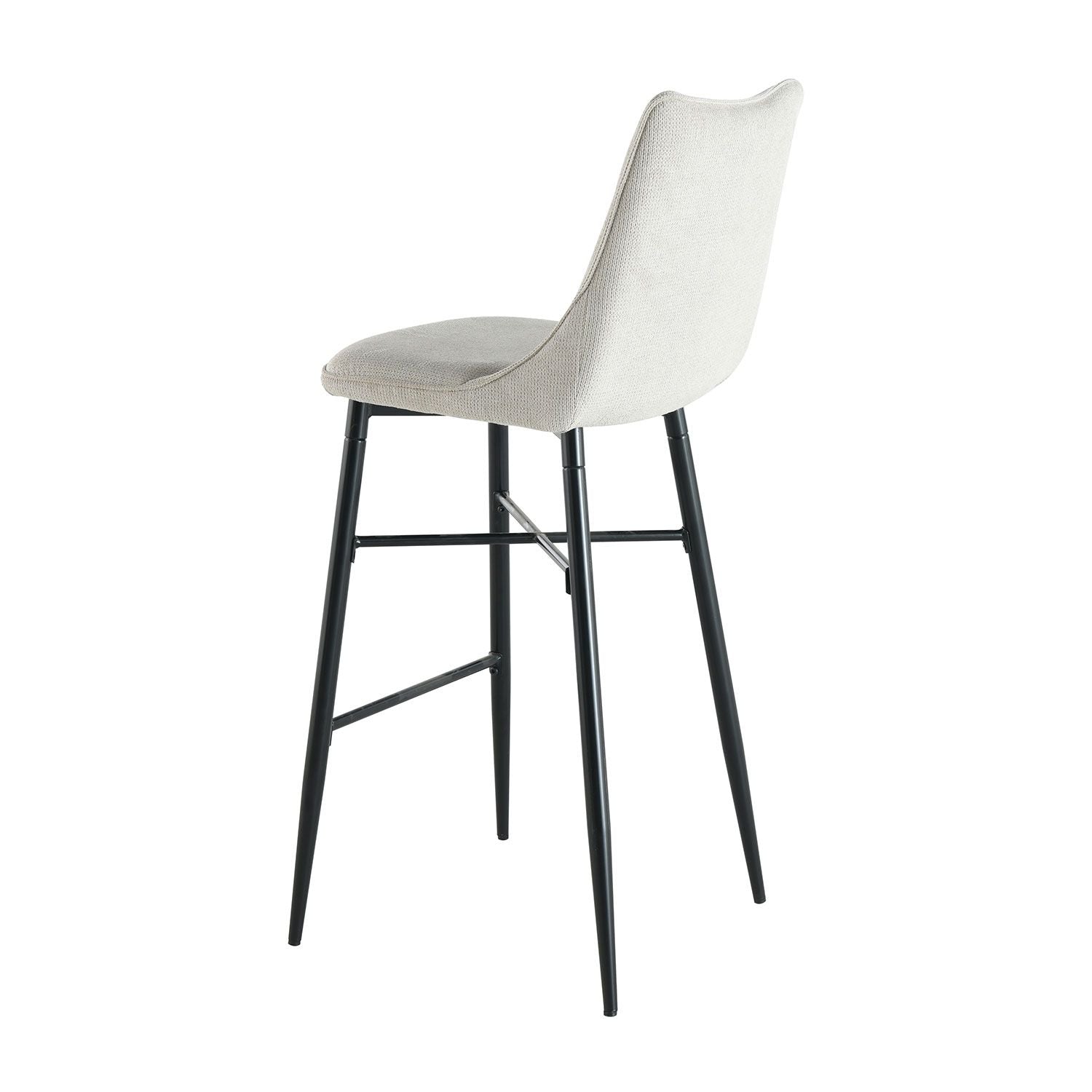 Bar Stool Usk | size: Width: 51cm, Height: 97cm, Depth: 42cm | color: Beige | image: 3 | variant: 1001339