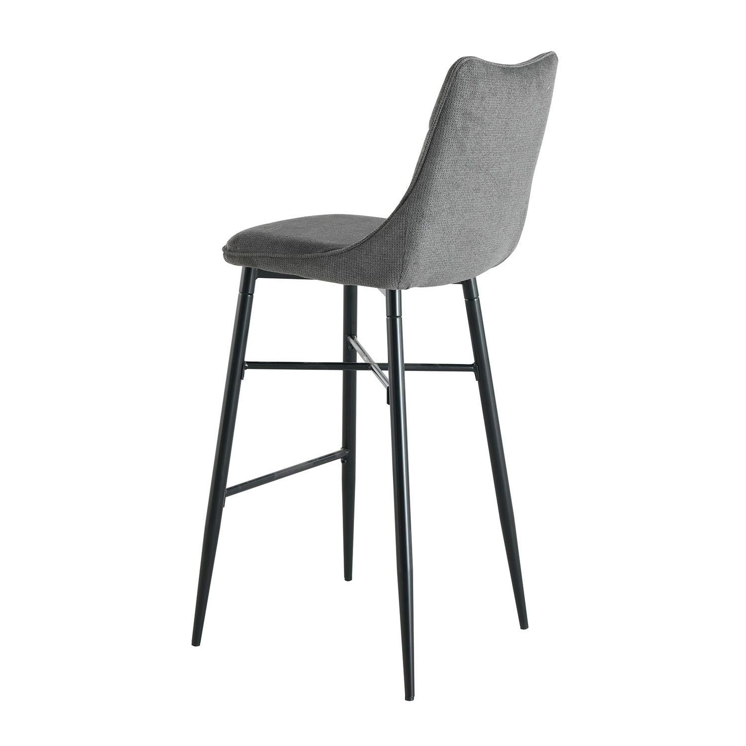 Bar Stool Usk | size: Width: 51cm, Height: 97cm, Depth: 42cm | color: Gray | image: 2 | variant: 1001340