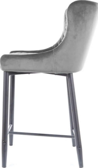 Bar Stool West Oristano | size: Length: 46cm, Width: 45cm, Height: 88cm, Depth: 41cm | color: Gray | image: 4 | variant: 1007825