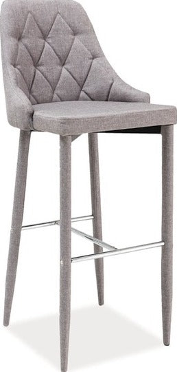 Bar Stool West Orleans | size: Length: 42cm, Width: 46cm, Height: 109cm, Depth: 42cm | color: Gray | image: 1 | variant: 1007744