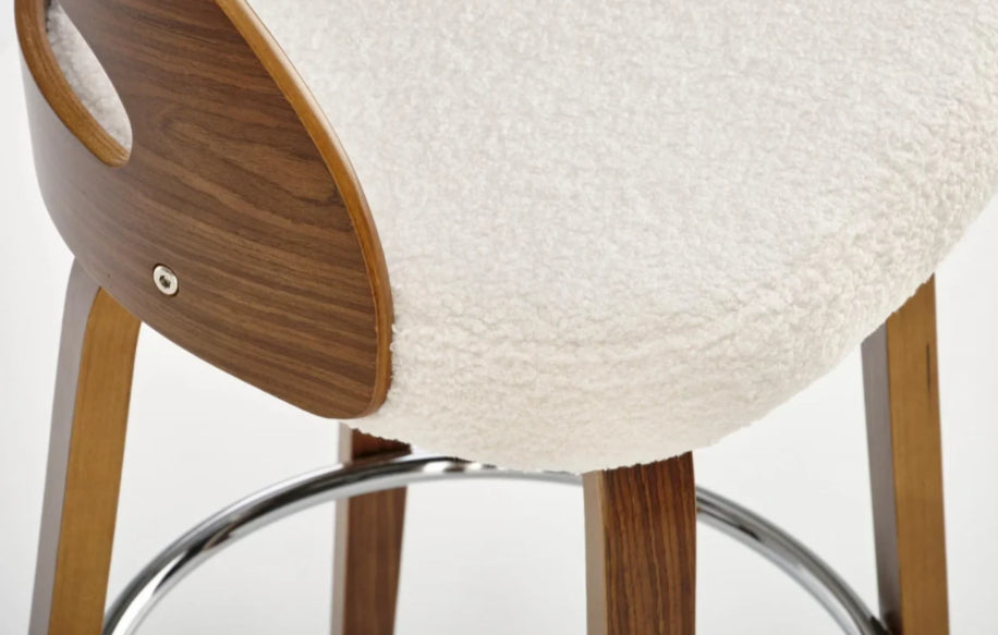 Bar Stool West Truro | size: Width: 47cm, Height: 84cm, Depth: 43cm | color: White | image: 5 | variant: 1007314