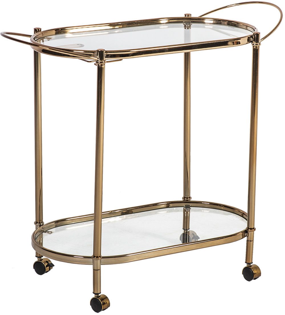 Bar Table East Bala | size: Length: 39cm, Width: 88cm, Height: 76cm | color: Transparent/Gold | image: 1 | variant: 1005830