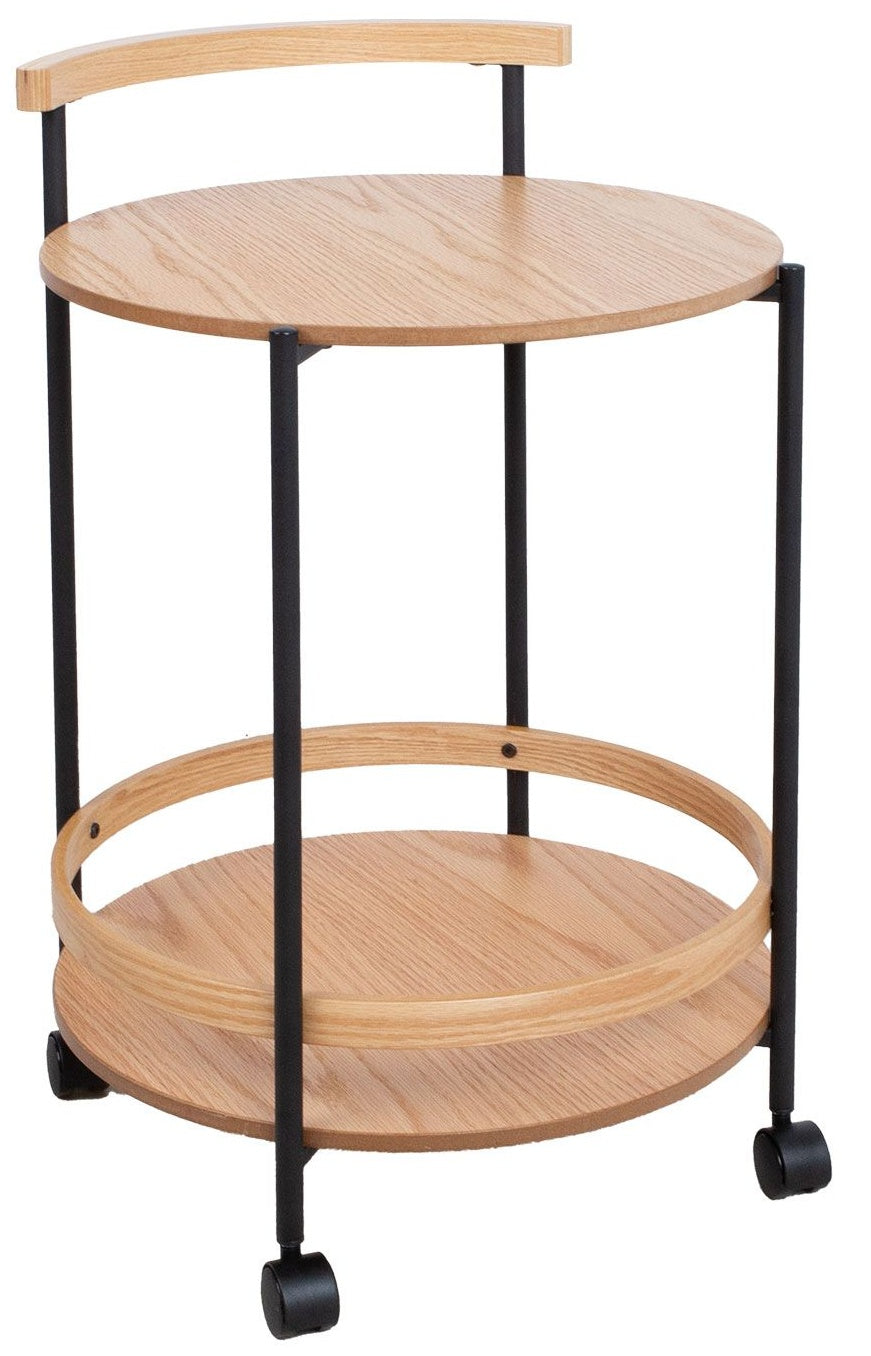 Bar Table East Bala | size: Length: 49cm, Width: 46cm, Height: 74cm | color: Black/Oak | image: 0 | variant: 1006532