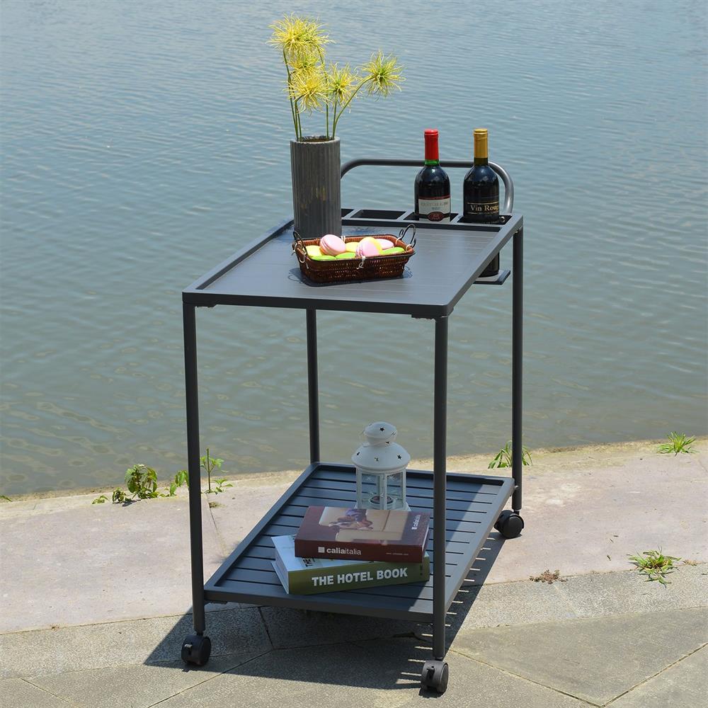 Bar Table East Barcelona | size: Length: 44cm, Width: 88cm, Height: 80cm | color: Black | image: 6 | variant: 1006209