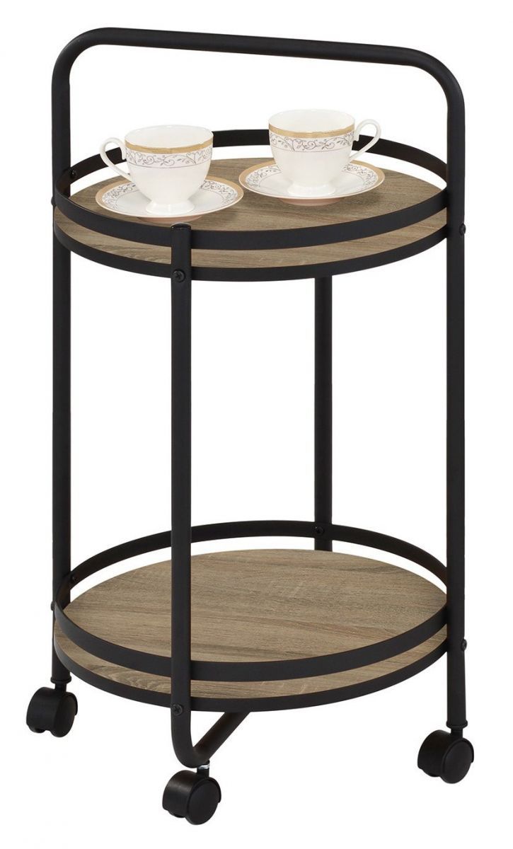 Bar Table East Betws | size: Length: 44cm, Width: 44cm, Height: 75cm, Diameter: 44cm | color: Brown/Black | image: 3 | variant: 1005527
