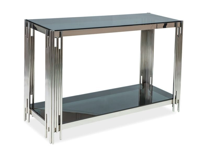 Bar Table Fossila | size: Length: 40cm, Width: 120cm, Height: 78cm | color: Transparent/Grey | image: 0 | variant: 1011329
