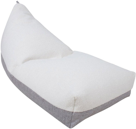 Bean Bag Ebbw Vale | size: Width: 80cm, Height: 130cm, Depth: 70cm | color: White/Grey | image: 1 | variant: 1001359
