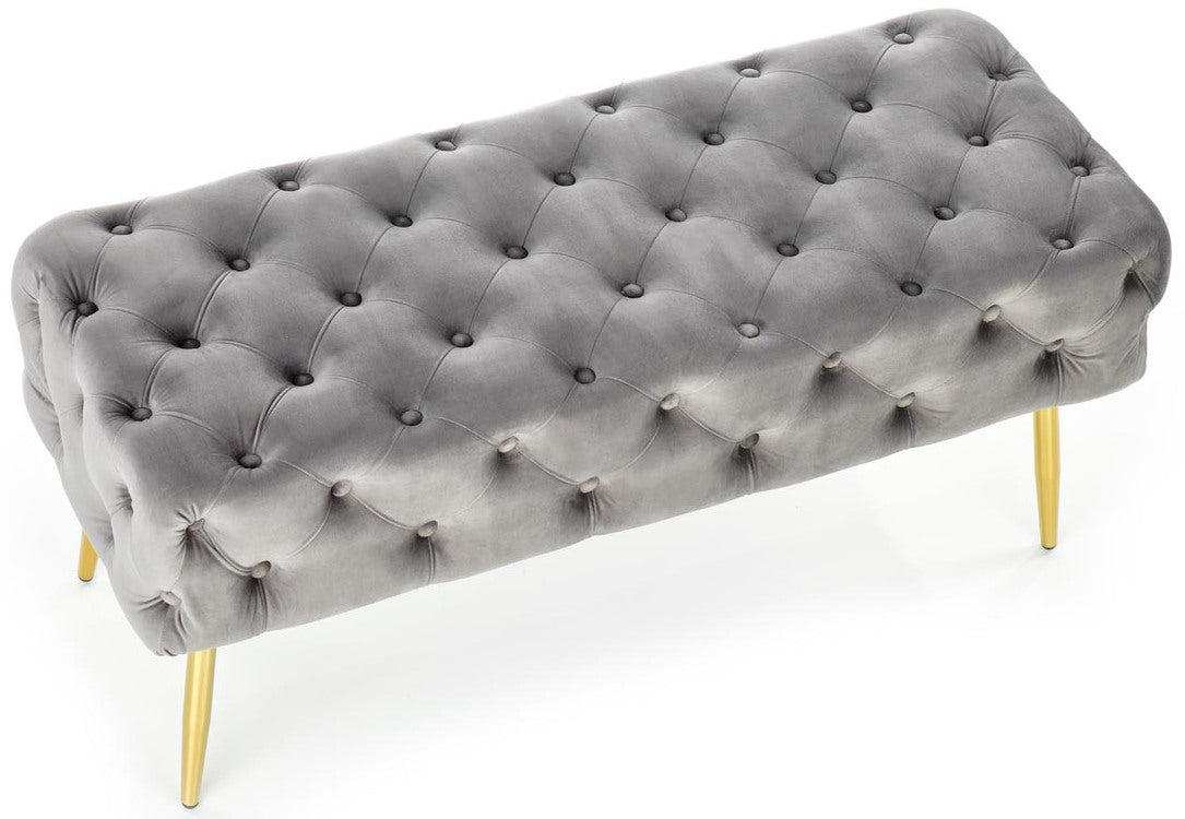 Bedroom Bench Jyvaskyla | size: Length: 45cm, Width: 100cm, Height: 40cm | color: Gray | image: 4 | variant: 1002062