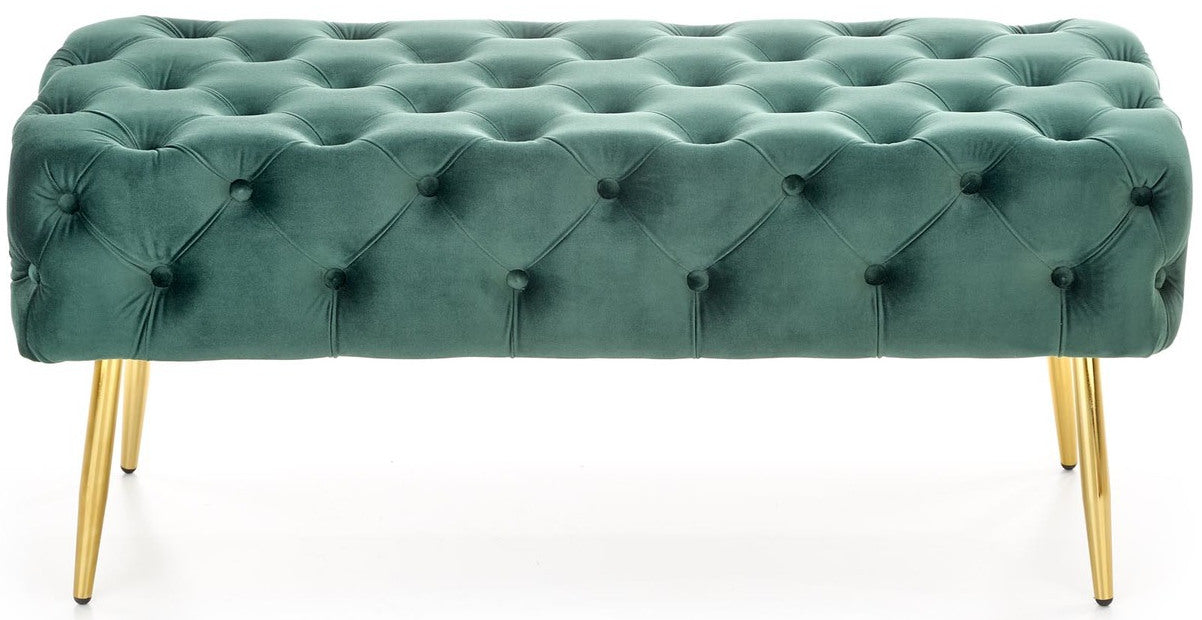 Bedroom Bench Jyvaskyla | size: Length: 45cm, Width: 100cm, Height: 40cm | color: Green | image: 2 | variant: 1002061