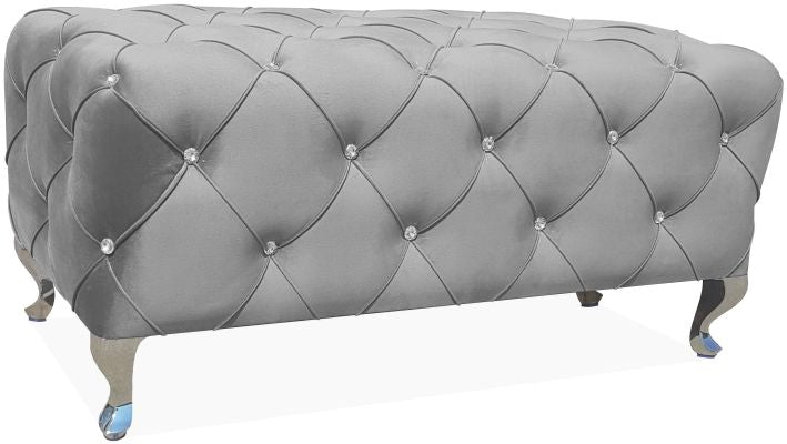 Bedroom Bench Sydney | size: Length: 50cm, Width: 100cm, Height: 46cm | color: Gray | image: 0 | variant: 1003530