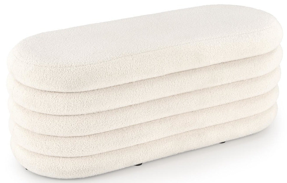 Bedroom Bench West Linkoping | size: Length: 42cm, Width: 105cm, Height: 42cm | color: Beige | image: 4 | variant: 1007485