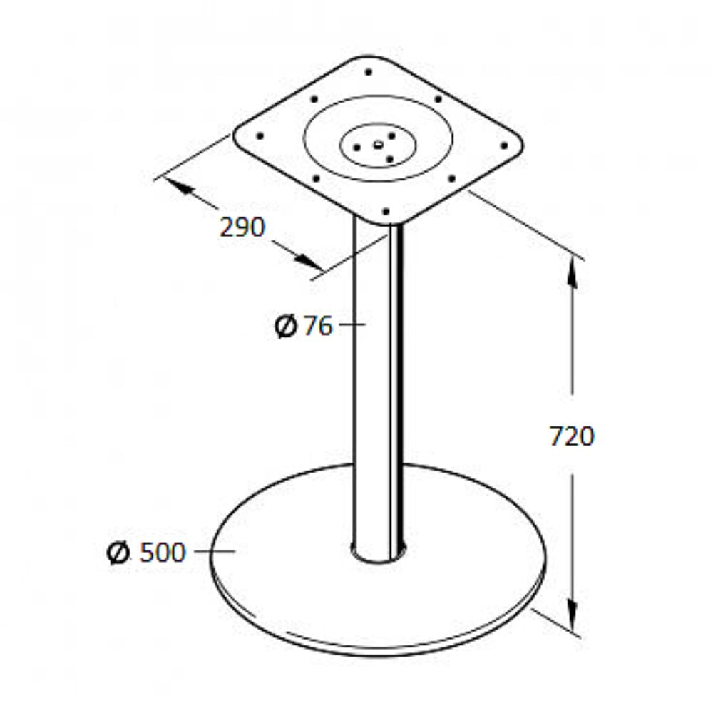 Central Table Leg East Bath | size: Height: 110cm, Diameter: 50cm | color: White | image: 1 | variant: 1004617