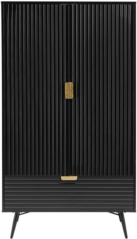 Closet East Vatican | size: Width: 100cm, Height: 175cm, Depth: 56cm | color: Black | image: 2 | variant: 1006361