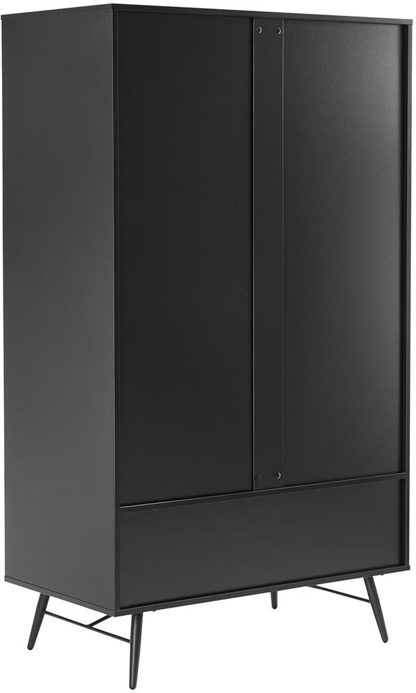 Closet East Vatican | size: Width: 100cm, Height: 175cm, Depth: 56cm | color: Black | image: 3 | variant: 1006361