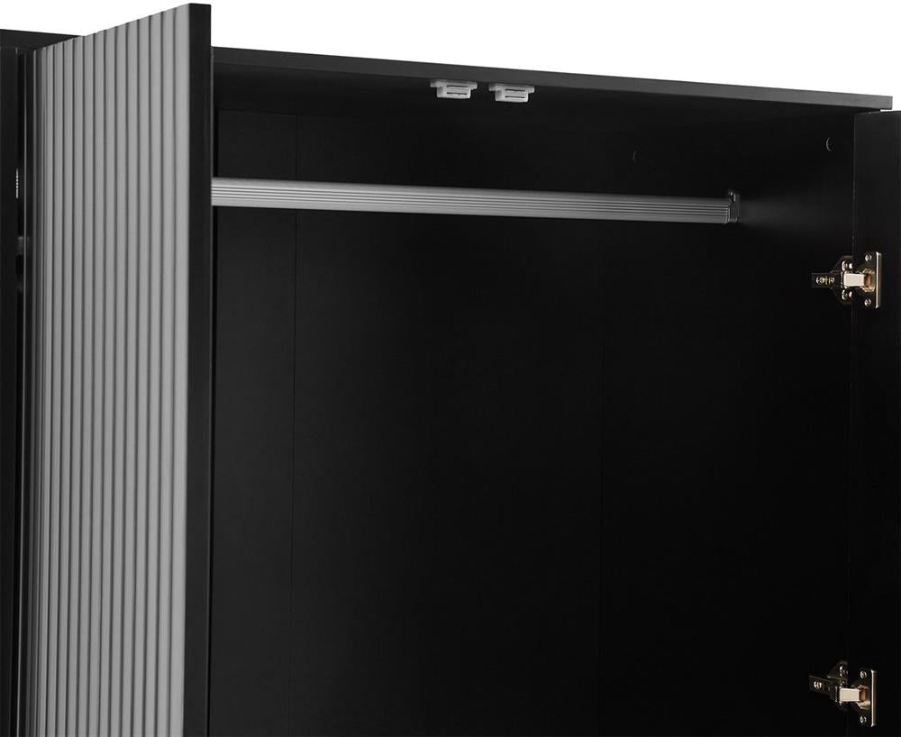 Closet East Vatican | size: Width: 100cm, Height: 175cm, Depth: 56cm | color: Black | image: 5 | variant: 1006361