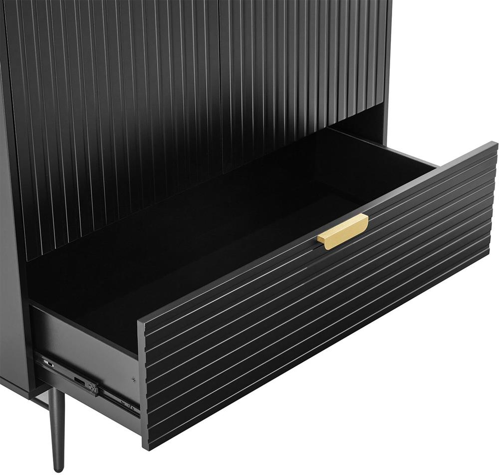 Closet East Vatican | size: Width: 100cm, Height: 175cm, Depth: 56cm | color: Black | image: 6 | variant: 1006361