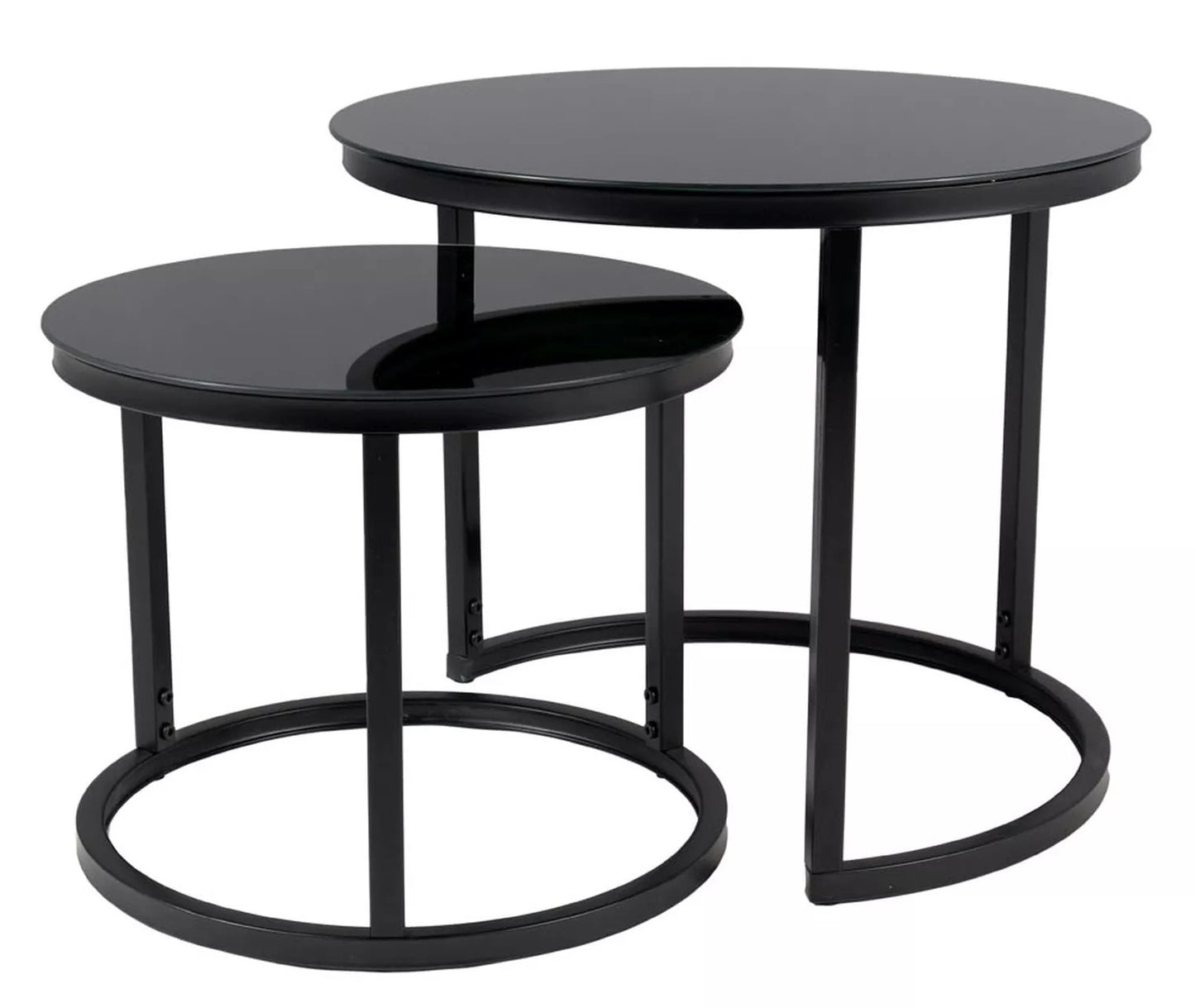 Coffee Table Atlanta D II | size: Length: 53cm, Width: 53cm, Height: 45cm, Diameter: 53cm | color: Black | image: 0 | variant: 1017958