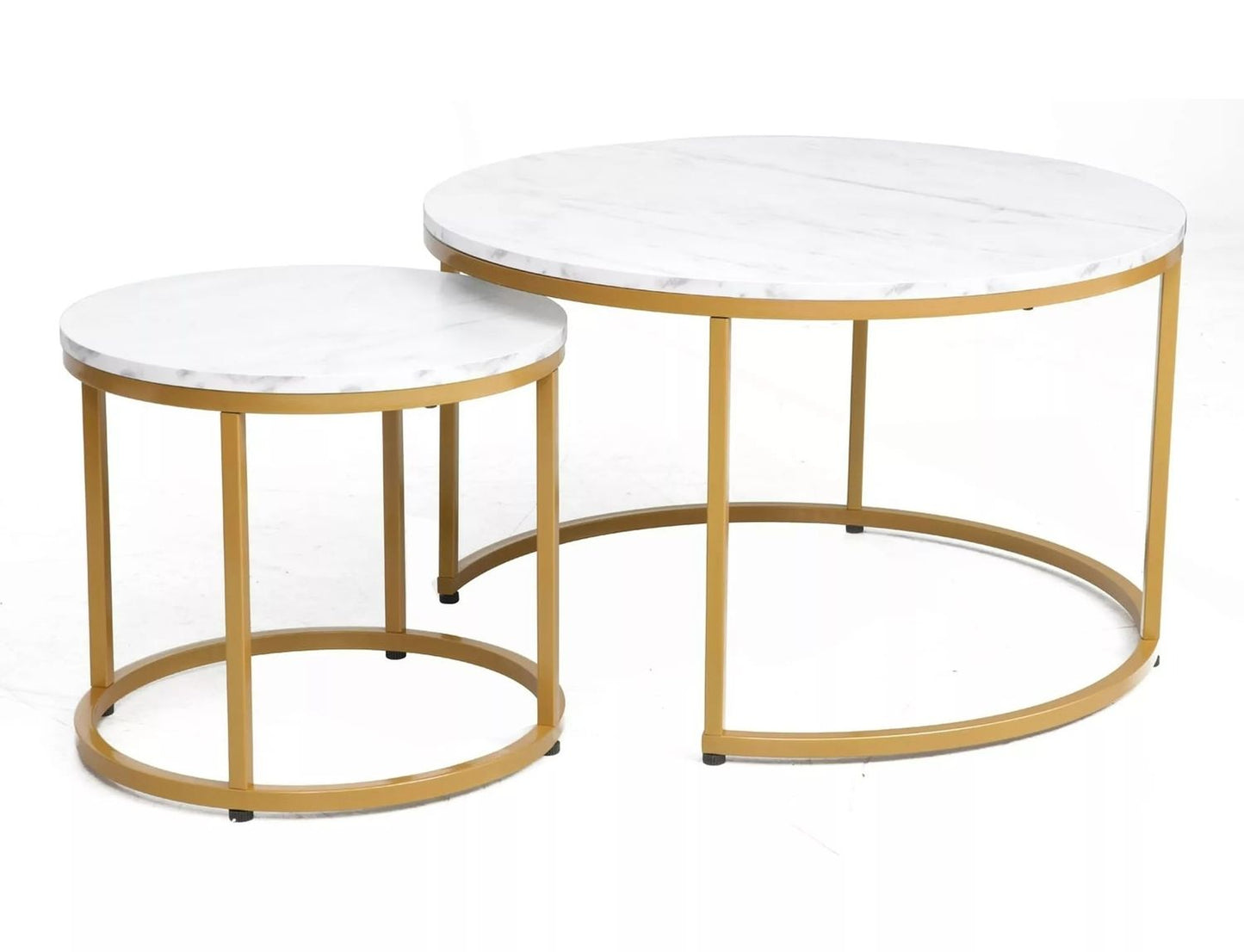 Coffee Table Dion 1 | size: Length: 80cm, Width: 80cm, Height: 48cm, Diameter: 80cm | color: White | image: 1 | variant: 1006862