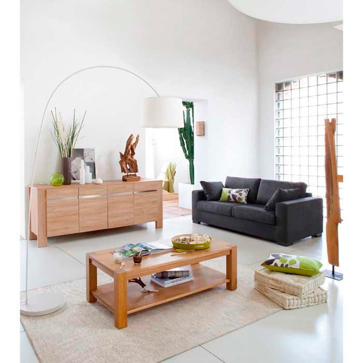 Coffee Table Drammen | size: Length: 65cm, Width: 110cm, Height: 43cm | color: Oak | image: 2 | variant: 1005069