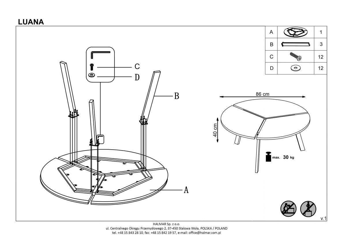 Coffee Table East Honolulu | size: Length: 86cm, Width: 86cm, Height: 40cm, Diameter: 86cm | color: Oak | image: 2 | variant: 1006754