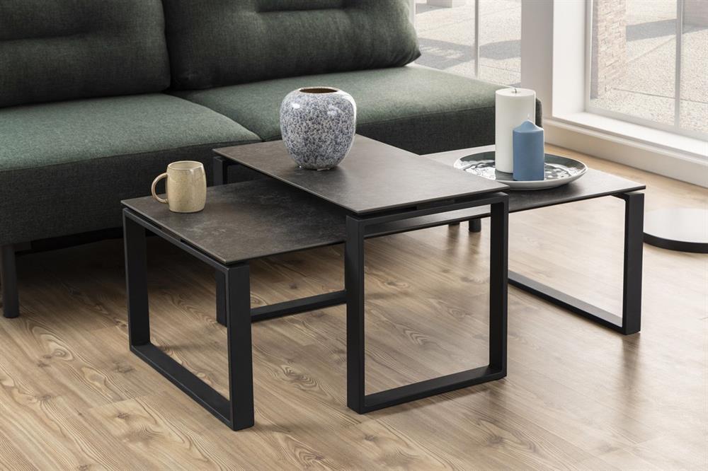 Coffee Table East Jekabpils | size: Length: 69cm, Width: 115cm, Height: 45cm | color: Black | image: 9 | variant: 1005982