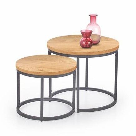 Coffee Table East Johannesburg | size: Length: 53cm, Width: 53cm, Height: 45cm, Diameter: 53cm | color: Oak | image: 1 | variant: 1006760