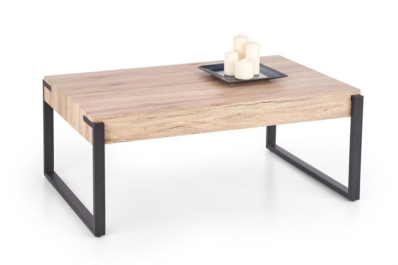 Coffee Table East Karachi | size: Length: 64cm, Width: 110cm, Height: 42cm | color: Clear/Oak | image: 1 | variant: 1006763